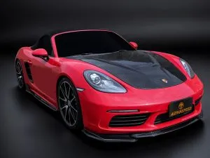 Alternative view of Porsche 718 Cayman and Boxster ARMASPEED Carbon Fiber Aerodynamic kit
